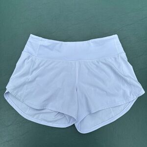 Lululemon Speed Up Short Long 4" Updated Fit In Serene Blue.  Size 6 Tall.